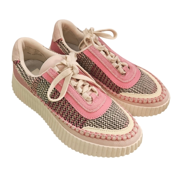 Dolce Vita Shoes - Dolce Vita Dolen Pink Platform Lace Up Sneakers Size 8